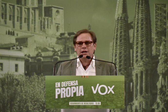 Archivo - El portavoz de Vox en el Parlament de Catalunya, Joan Garriga 