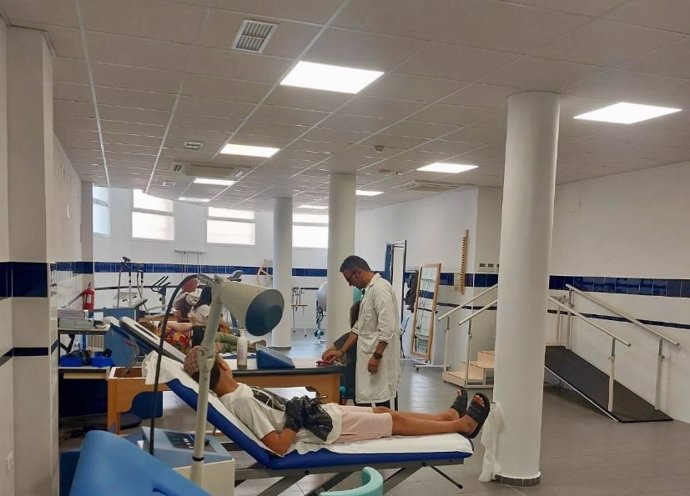 Sala de fisioterapia del centro de salud de Lepe (Huelva).