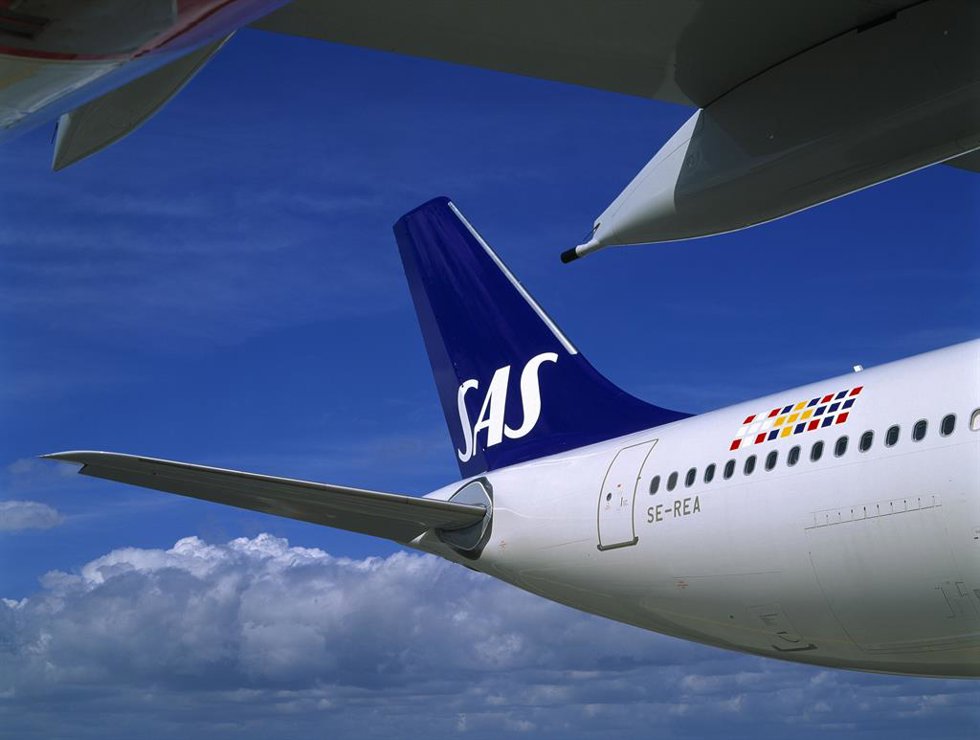 Archivo - Avión de SAS.
