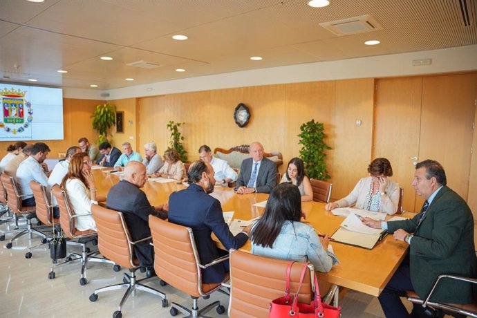 Consejo rector del Opaef, presidido por el presidente del organismo, Javier Fernández.