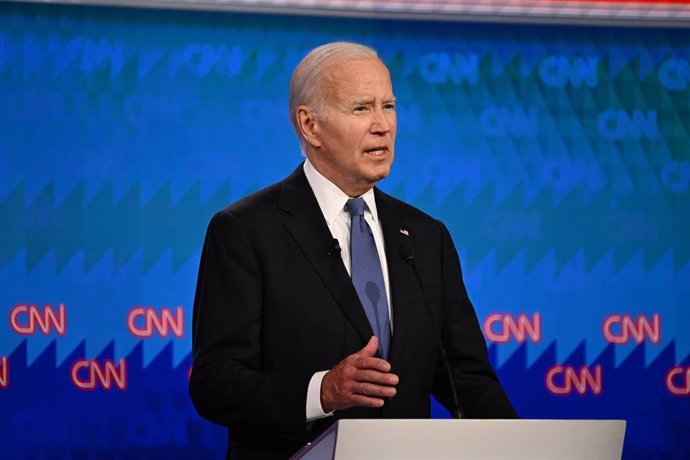 Joe Biden, presidente de Estados Unidos, en el debate electoral organizado por CNN