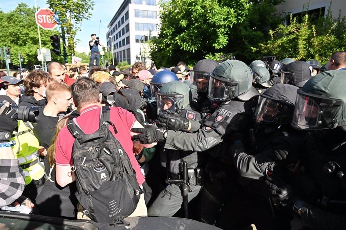 Protestas en Essen contra el congreso de AfD 