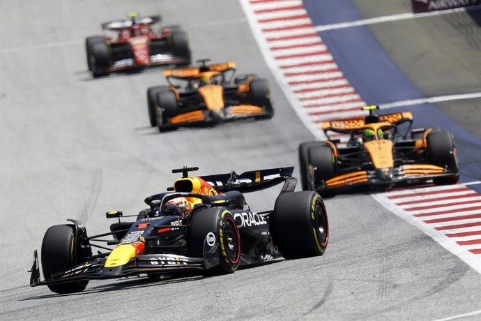 29 June 2024, Austria, Spielberg: Danish Formula 1 driver Max Verstappen of Red Bull in action during the sprint session, ahead of the Formula One Austrian Grand Prix on the Red Bull Ring race track in Spielberg. Photo: Erwin Scheriau/APA/dpa