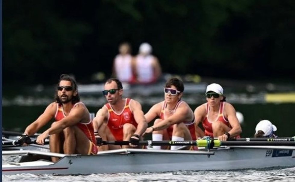 Verónica Rodríguez, Josefa Benítez, Saúl Peña, Daniel Díaz y Leonor García, integrantes del PR3Mix4+ español