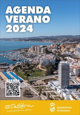 Cartel de la agenda de verano de Estepona diseñada por las delegaciones de Cultura, Fiestas, Deporte, Turismo y Participación Ciudadana.
