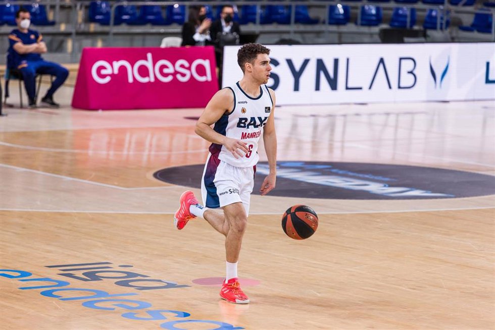 Archivo - Dani Garcia of Baxi Manresa in action during the Liga Endesa ACB match between FC Barcelona and Baxi Manresa at Palau Blaugrana on April 17, 2021 in Barcelona, Spain.