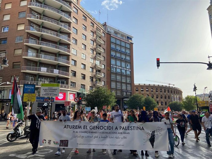 Una nueva manifestación en Valncia contra el "genocidio" en Palestina pide detener el 'pinkwashing' a Israel