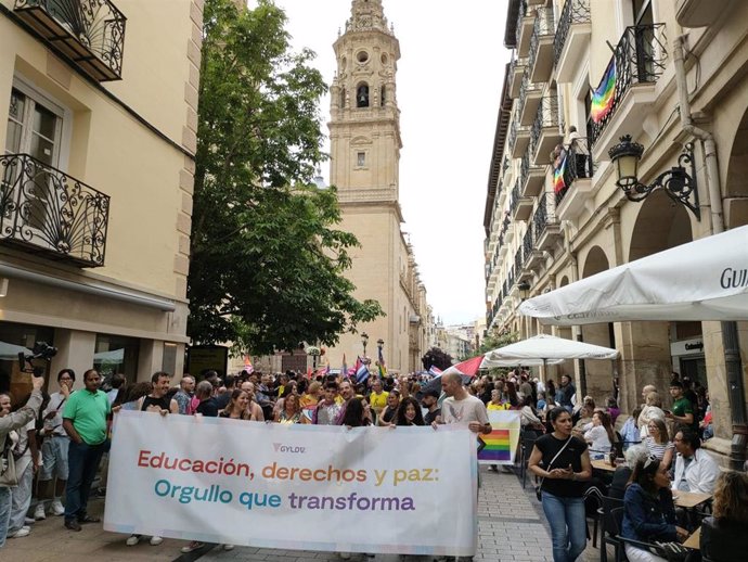 Manifestación del Orgullo LGTBIQ+ en Logroño