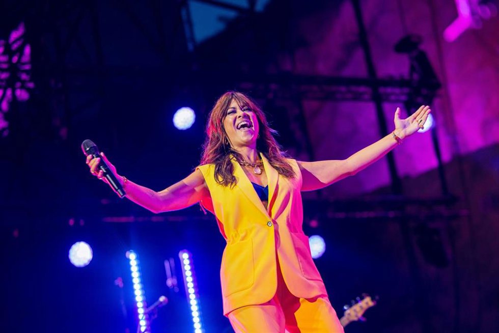 La cantante Vanesa Martín, durante la actuación.
