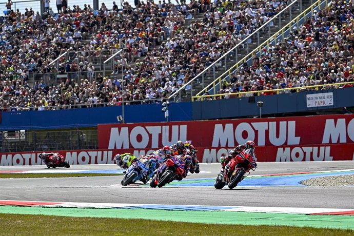 01 BAGNAIA Francesco (ita), Ducati Lenovo Team, Ducati Desmosedici GP24, action during the 2024 MotoGP Dutch Motul TT Assen, Dutch GP, on the Assen circuit, from May 28 to June 30th, in Holland - Photo Studio Milagro / DPPI