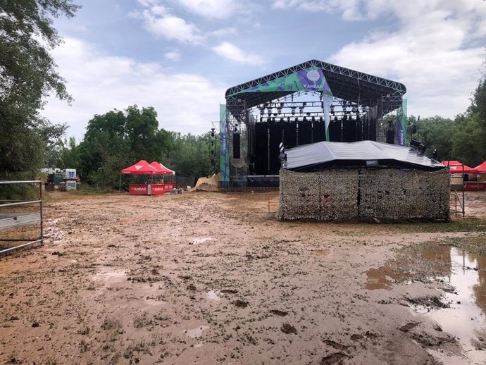 Estado del escenario de Bosque Sonoro tras la DANA.