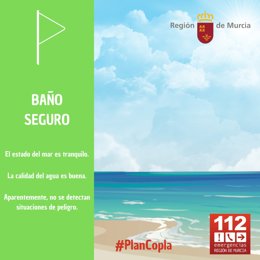 Imagen que muestra las características de las playas en las que ondea la bandera verde