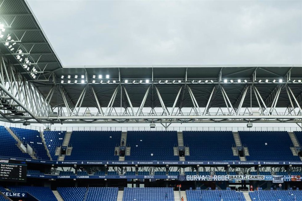 Archivo - Vista general del estadio del RCD Stadium, en la temporada 2022-2023.