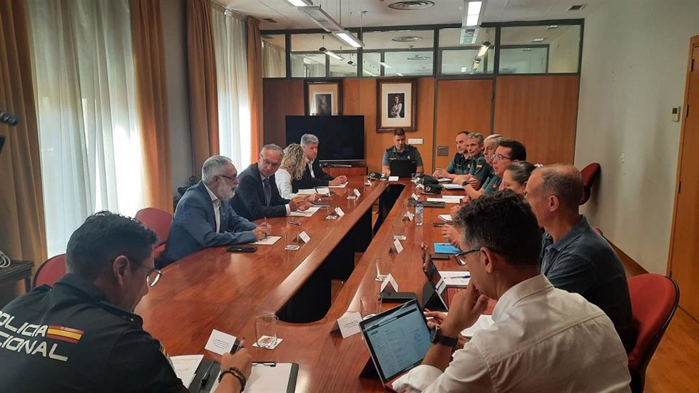 Reunión de coordinación de actuación en materia de protección civil en la Delegación del Gobierno