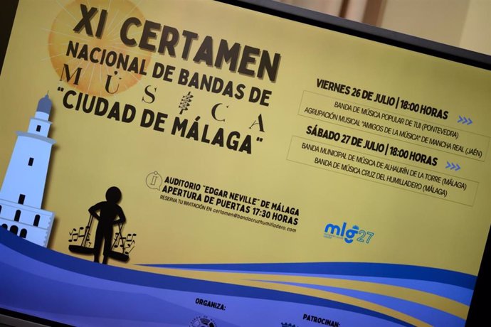 Cartel del XI certamen nacional de bandas 'Ciudad de Málaga'