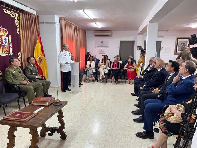 Toma de posesión del coronel Evaristo Jaime Gutiérrez del Castillo como nuevo subdelegado de Defensa en Jaén.
