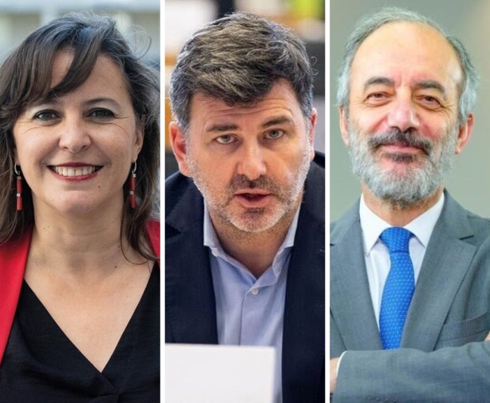 Archivo - Ana Miranda (BNG), Nicolás Casares (PSdeG) y Francisco Millán Mon (PP)