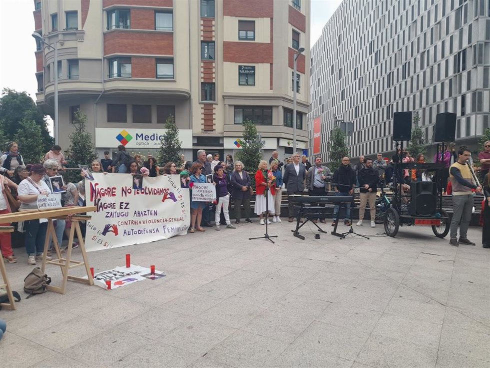 Imagen de la concentración en recuerdo de Nagore Laffage