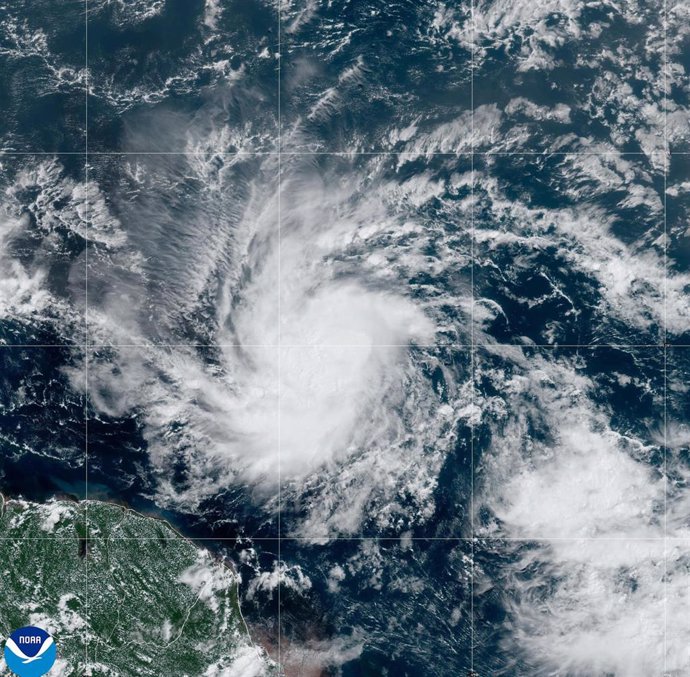 Imagen por satélite del huracán 'Beryl'