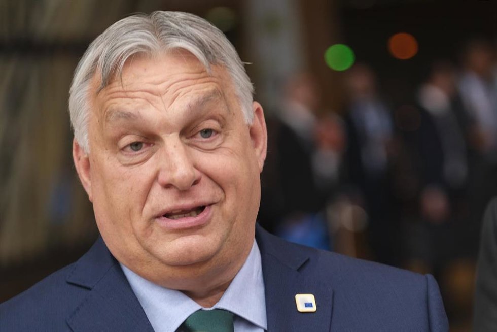 El primer ministro de Hungría, Viktor Orbán, durante una rueda de prensa en la capital de Bélgica, Bruselas (archivo)