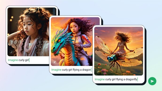 Archivo - La capacidad de generar imágenes con Meta AI.