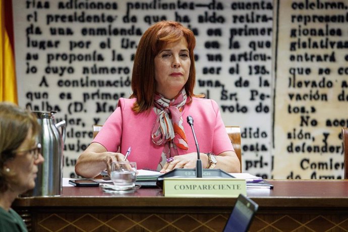 La exconsejera de Sanidad del Gobierno de Canarias Teresa Cruz Oval comparece ante la Comisión de Investigación sobre mascarillas, en el Senado