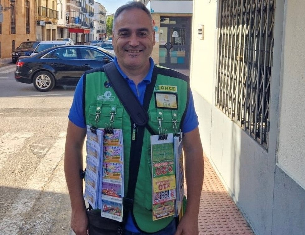 El vendedor de la ONCE Francisco Antonio Romero.
