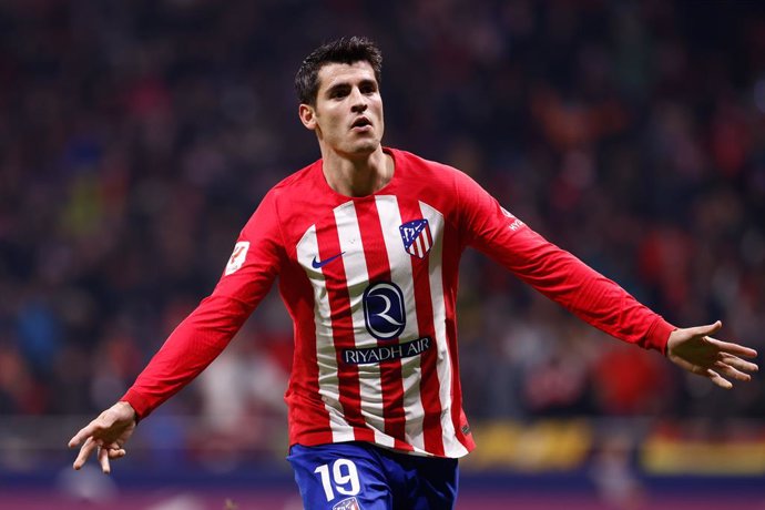 Archivo - Alvaro Morata of Atletico de Madrid celebrates a goal during the Spanish League, LaLiga EA Sports, football match played between Atletico de Madrid and Getafe CF at Civitas Metropolitano stadium on December 19, 2023, in Madrid, Spain.