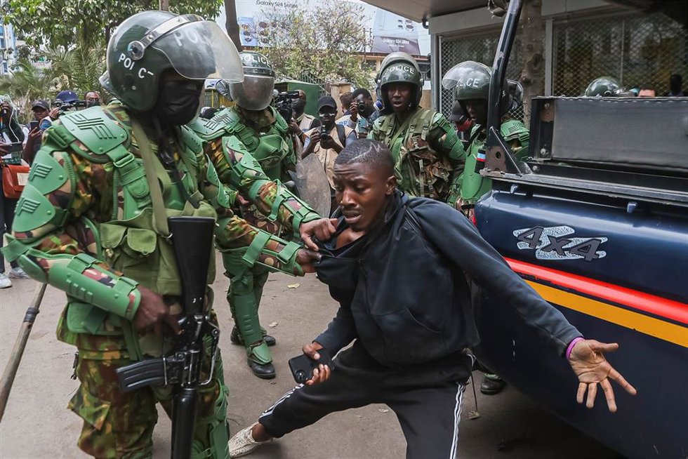 Imagen de archivo de las protestas contra el presidente de Kenia.