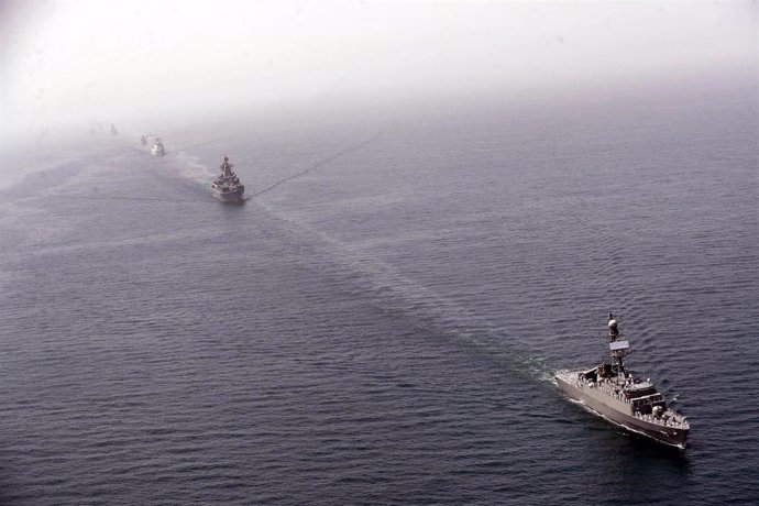 Archivo - March 14, 2024, Undefined, Iran: Warships during the ''Maritime Security Belt 2024'' combined naval exercises between Iran, Russia, and China in the Gulf of Oman. Iran has stepped up its military cooperation with Beijing and Moscow in response t