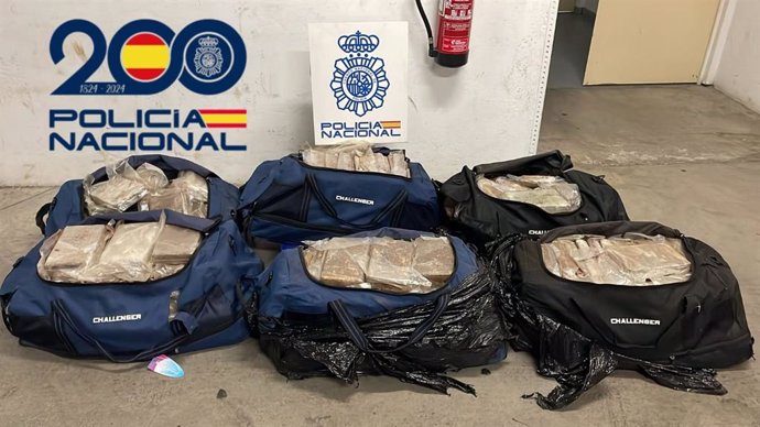Cocaína intervenida en un contenedor en el puerto de Algeciras.
