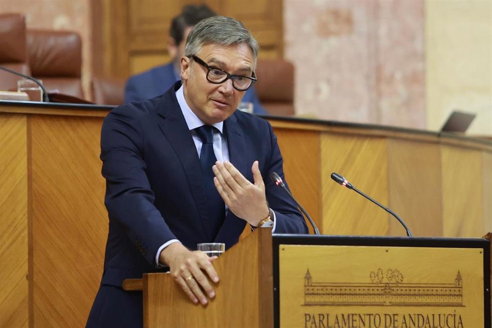 El portavoz del Grupo Vox en Andalucía, Manuel Gavira