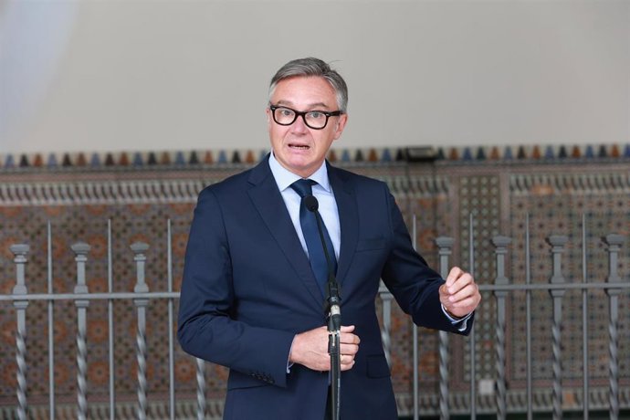 El portavoz del Grupo Parlamentario Vox, Manuel Gavira,