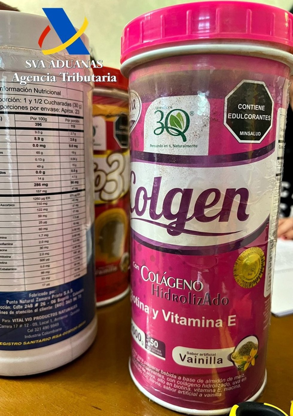 Productos donde estaba oculta la cocaína