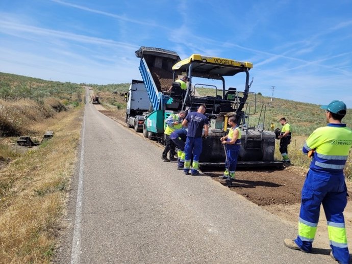 Obras de mejora en la carretera que une Talaván con Cáceres