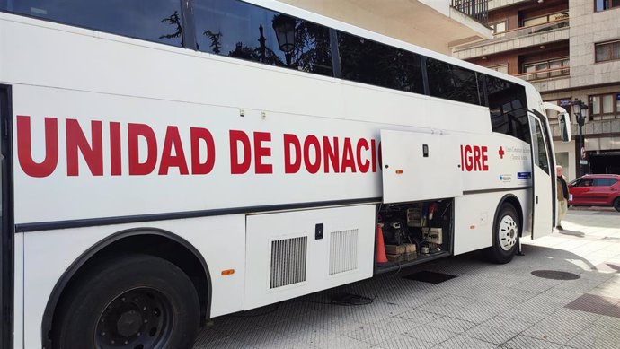 Archivo - Unidad de donación de Sangre ubicada en Oviedo. Donantes.