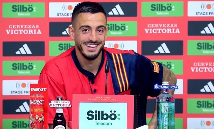 El jugador de la selección española Joselu Matu, en rueda de prensa previa al partido contra Alemania en la Euro 2024