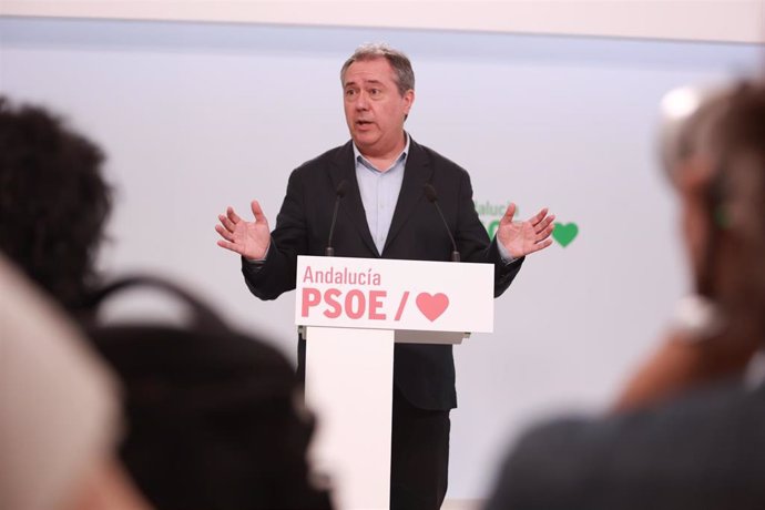 El secretario general del PSOE en Andalucía, Juan Espadas, en una imagen de archivo. 