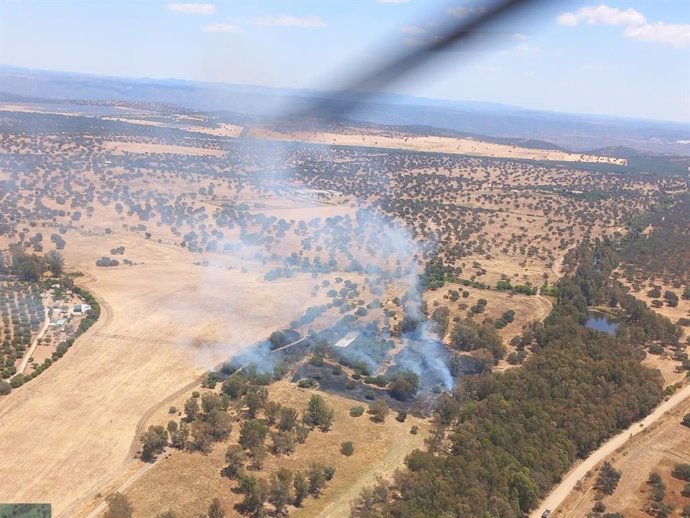 Imagen del incendio de Castilblanco