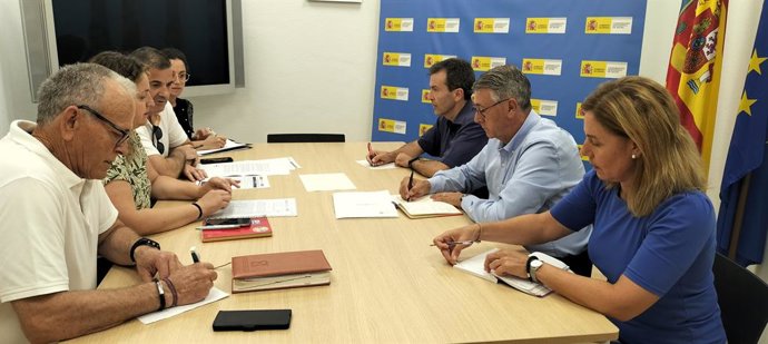El president de la CHS, Mario Urrea, el Comissari Adjunt, Adolfo Mérida, la regidora de Medi ambient de l'Ajuntament d'Oriola, Noelia Grau, així com el Jutge del Jutjat Privatiu d'Aigües d'Oriola, José Bernabé