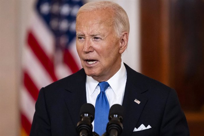 July 1, 2024, Washington, District Of Columbia, USA: United States President JOE BIDEN delivers remarks on the US Supreme Court's Presidential Immunity ruling in the Trump v. United States case. The Court released their ruling this morning that stated the