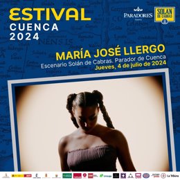 Cartel de la actuación de María José Llergo en Estival Cuenca.