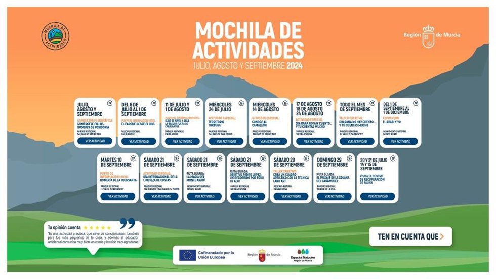 Portada de la Mochila de Actividades correspondiente al tercer trimestre de 2024.