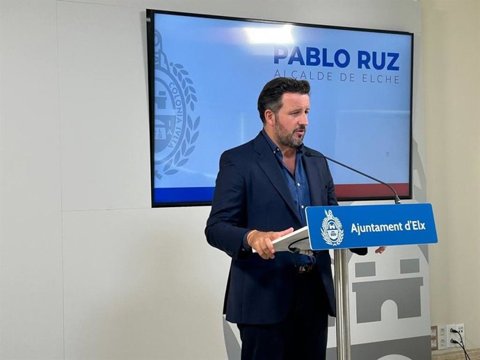 Archivo - Imatge de l'alcalde d'Elx, Pablo Ruz.