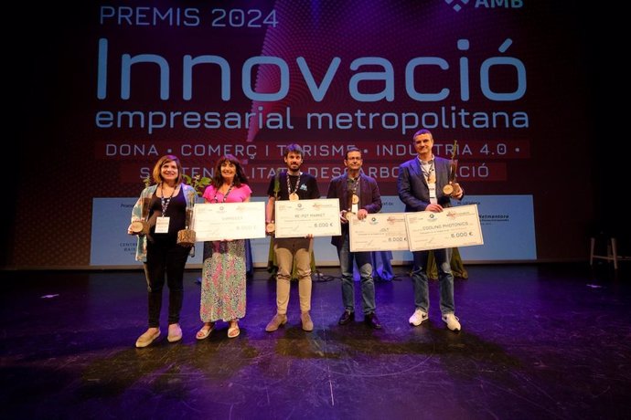 Las 'startups' galardonadas en el acto de entrega de los III Premios a la Innovación Empresarial Metropolitana.