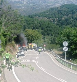 Imagen del corte de carretera.