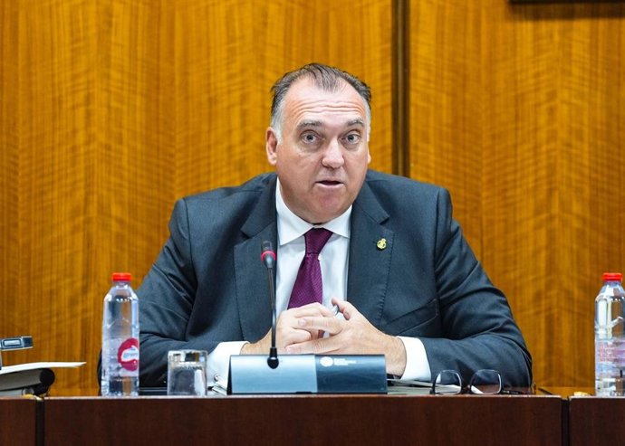 El consejero de Turismo, Cultura y Deporte, Arturo Bernal, en comisión parlamentaria.