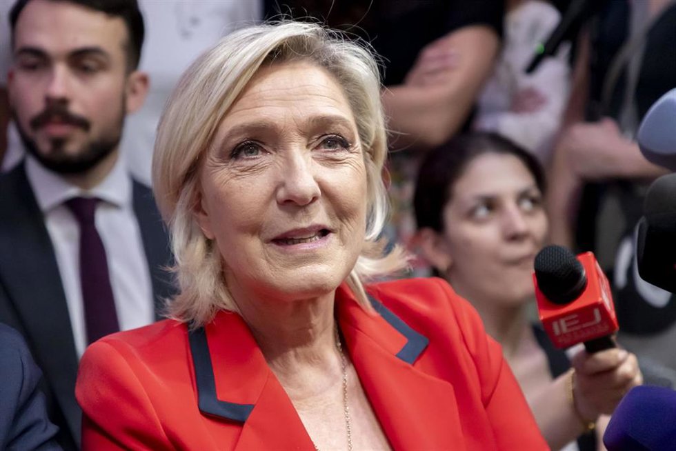 June 24, 2024, Paris, France, France: Paris, France June 24, 2024 -  Press conference to present policy priorities as part of the campaign for the upcoming French parliamentary elections on June 24, 2024 in Paris, France. France will hold the first roun
