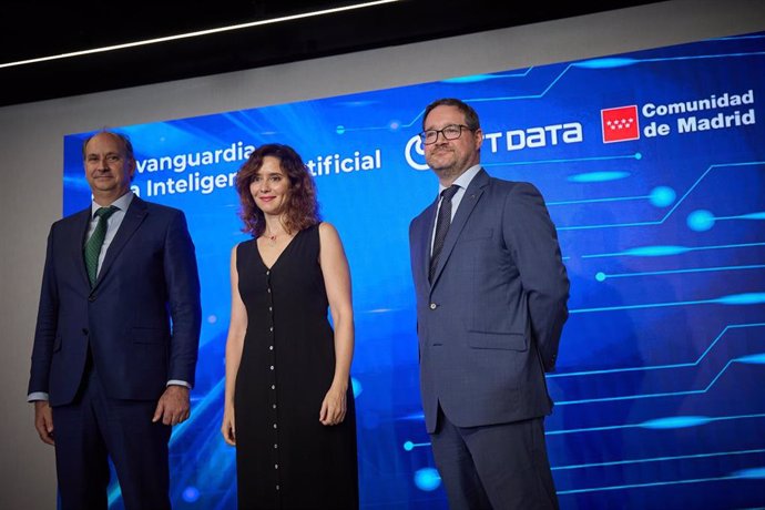 La presidenta de la Comunidad de Madrid visita la sede de la multinacional NTT Data, en NTT Data Edificio Novus, a 04 de julio del 2024,