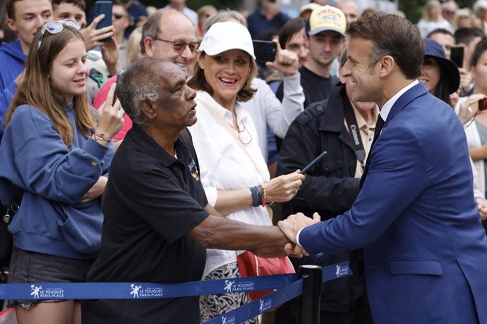 What majority in the French parliament will President Macron - seen here talking to supporters after casting his vote in Le Touquet in northern France on June 30 have to work with in the future? The voters will decide this in the run-off election on July 